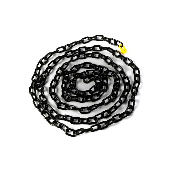 Sentry Protection System Guard Post 2inW x 17'L Heavy Duty Black Plastic Chain w/Master Link GPCHAIN-17-B - main